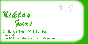 miklos furi business card
