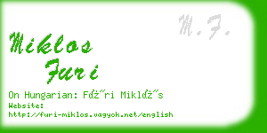 miklos furi business card